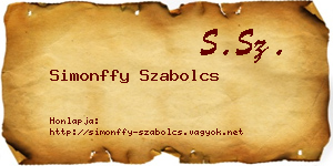 Simonffy Szabolcs névjegykártya